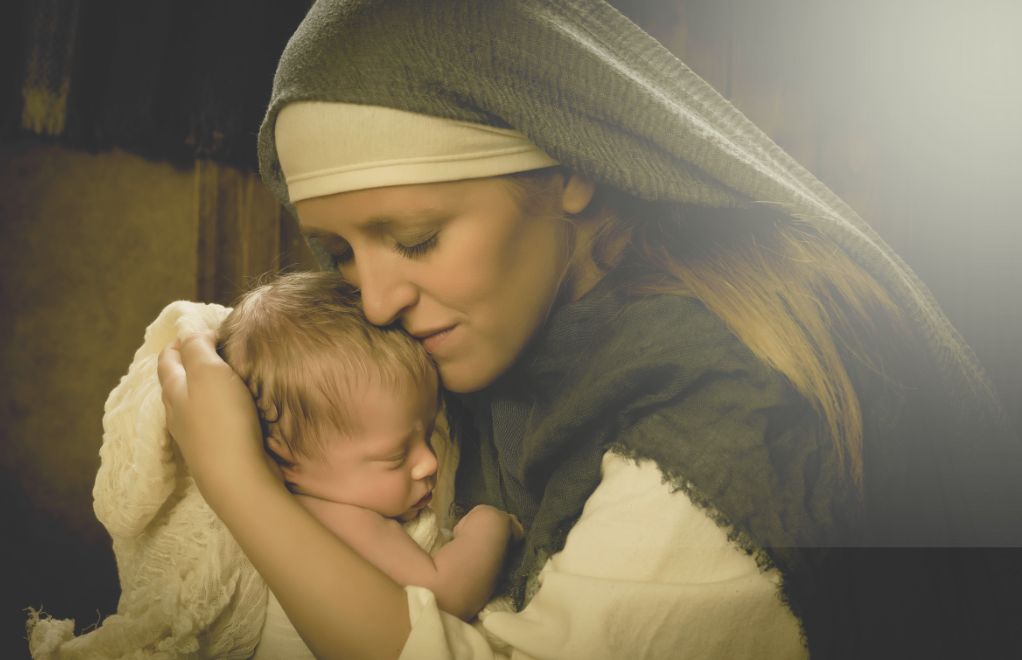 Rachel holding baby Joseph.