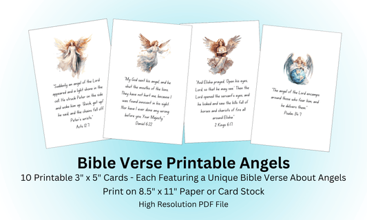 Bible Verses About Angels Printable Cards