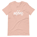 Mom with Angel Wings Christian T Shirts for Women Heather Prism Peach