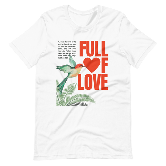 Christian T Shirts Matthew 6 26 Hummingbird White