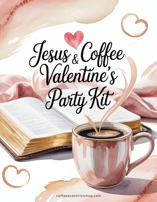 Christian Valentine’s Conversation Kit with Bible-based cards and prompts for women’s coffee gatherings and faith-filled fellowship.