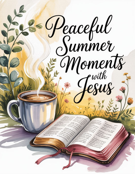 Peaceful Summer Moments with Jesus and Coffee Artwork