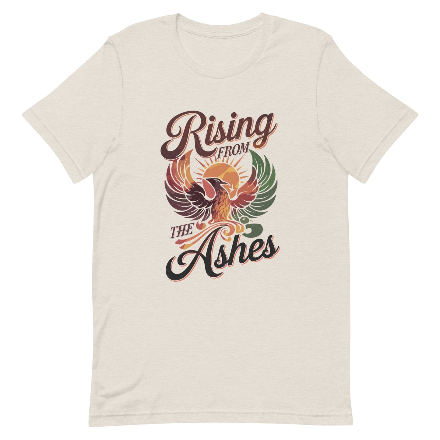 Rising from the Ashes Christian T Shirts Heather Dust