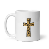 Leopard Print Cross Coffee Mug