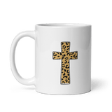 Leopard Print Cross Coffee Mug