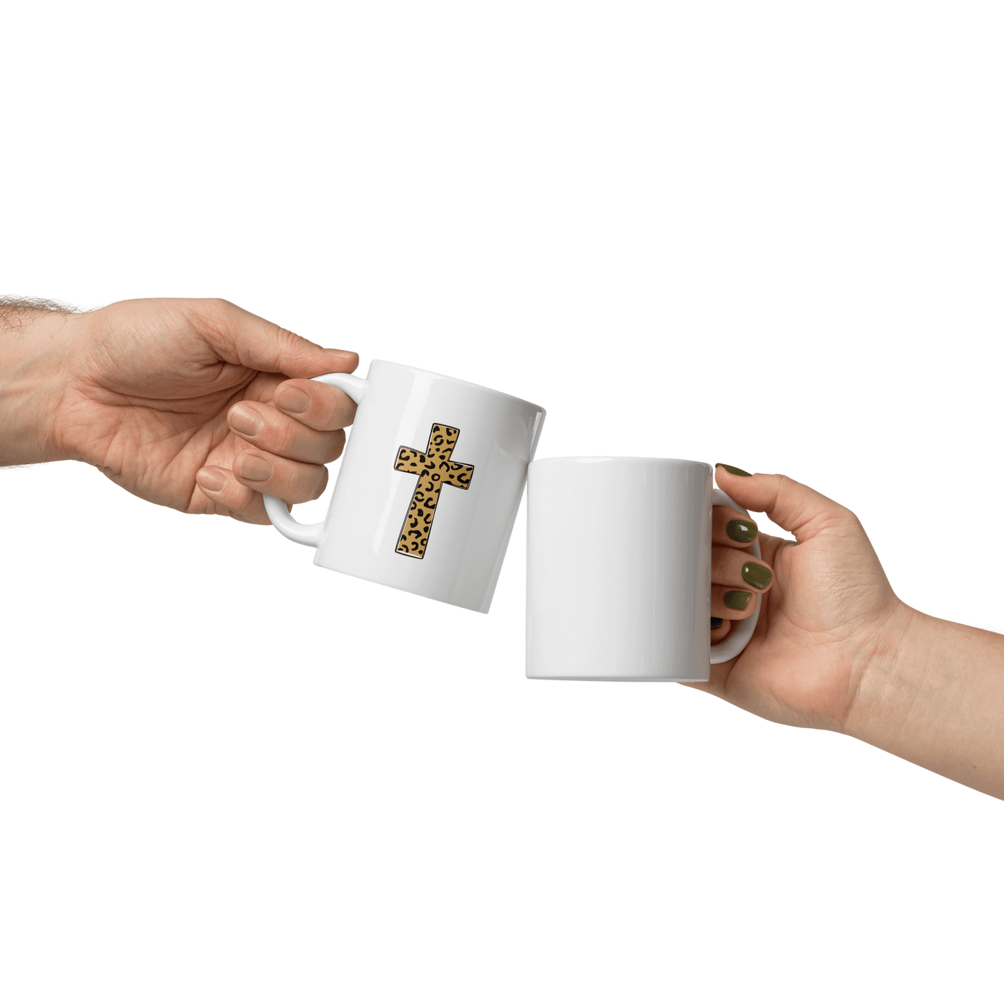 Leopard Print Cross Coffee Mug