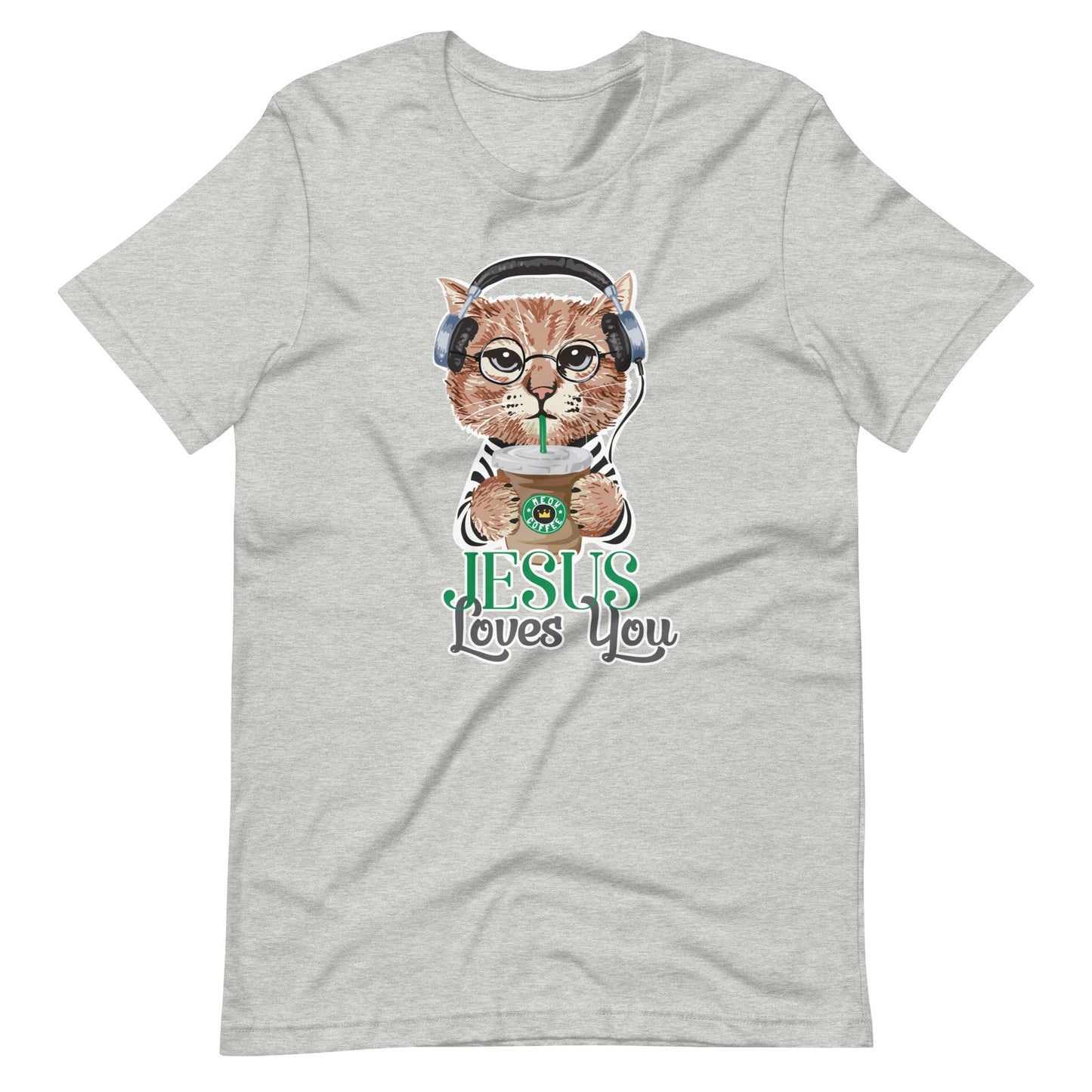 Jesus Loves You Cat Unisex Coffee T-Shirt