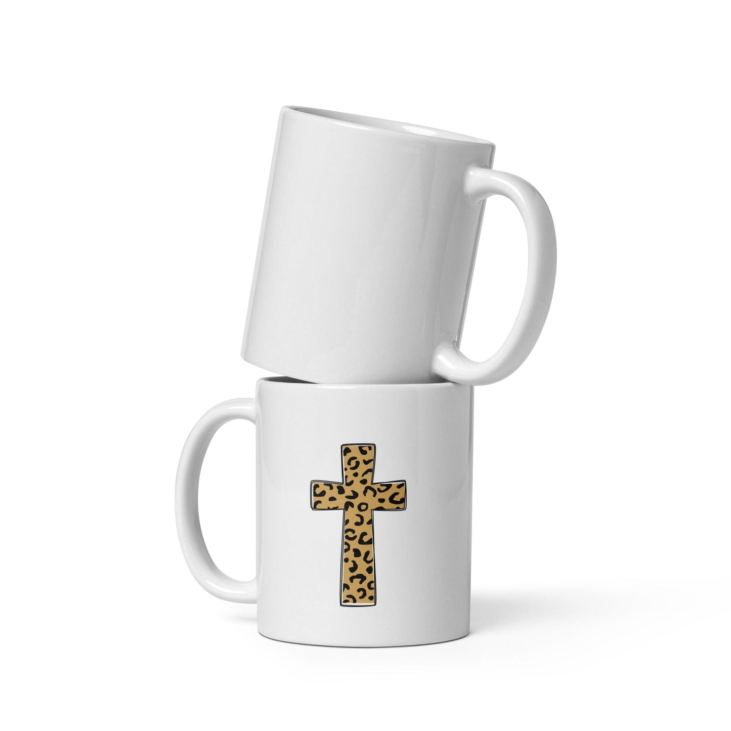 Leopard Print Cross Coffee Mug