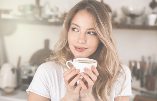 Woman Savoring Coffee