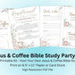 Jesus and Coffee Bible Study Party Kit – Printable PDF