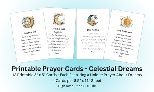 Printable Prayer Cards About Dreams