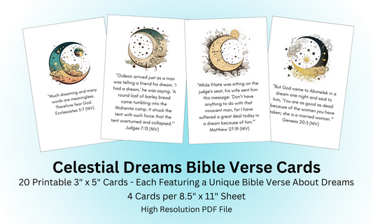 Printable Bible Verse Cards About Dreams