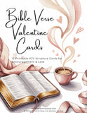 Bible Verse Valentine Cards – 12 Printable KJV Scripture Cards for Encouragement & Love