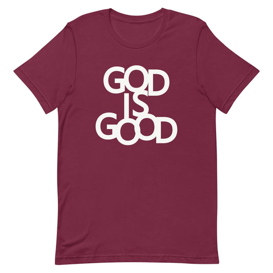 God is Good Christian T Shirts Maroon