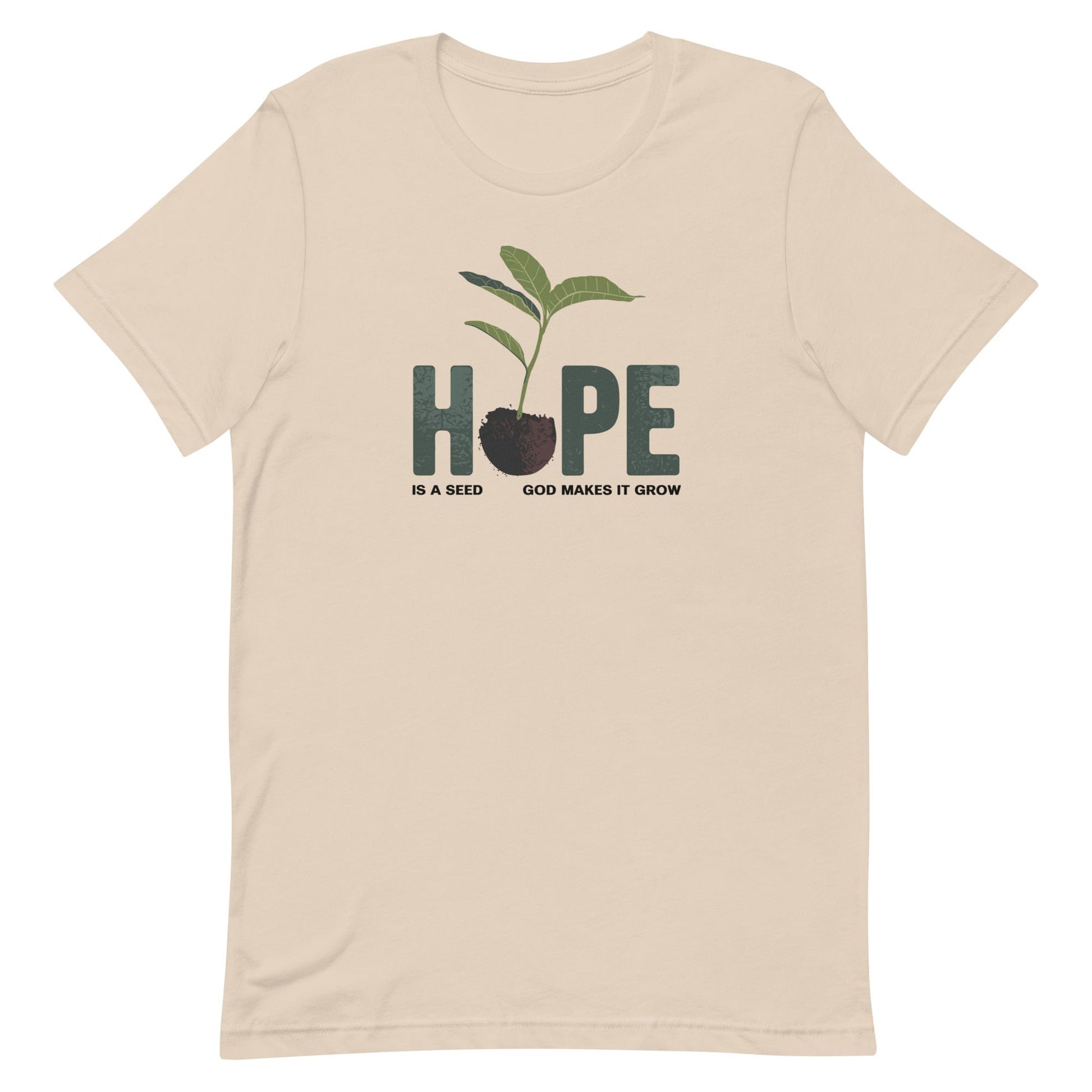 Hope is a Seed Christian T Shirt Soft Cream