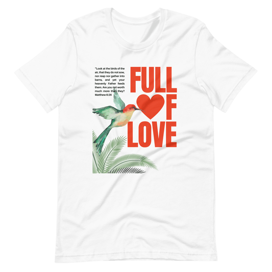 Christian T Shirts Matthew 6 26 Hummingbird White