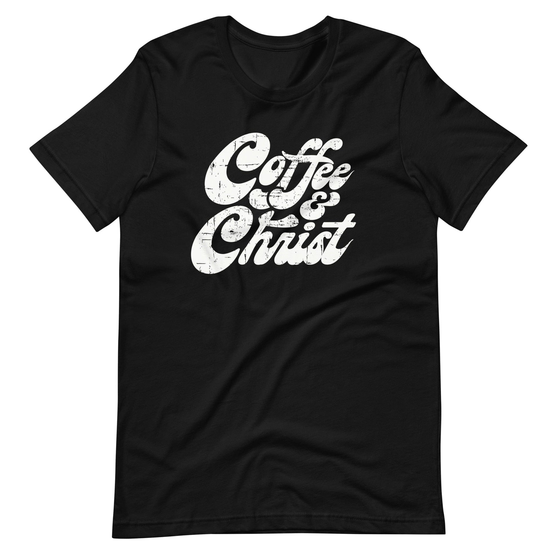 Coffee and Christ Christian T Shirts Black