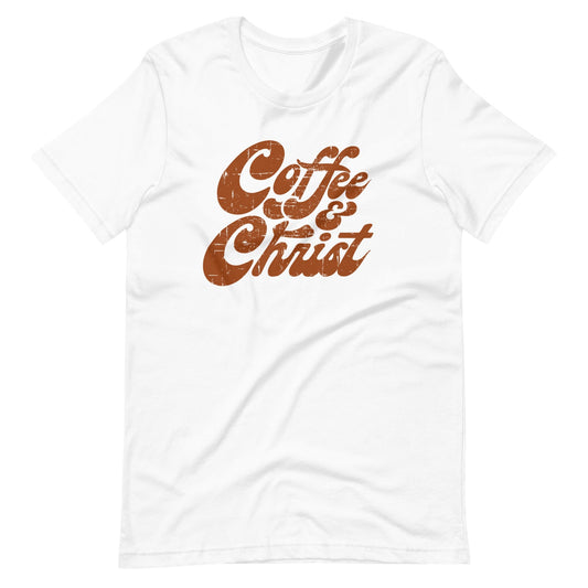 Coffee and Christ Christian T Shirts White