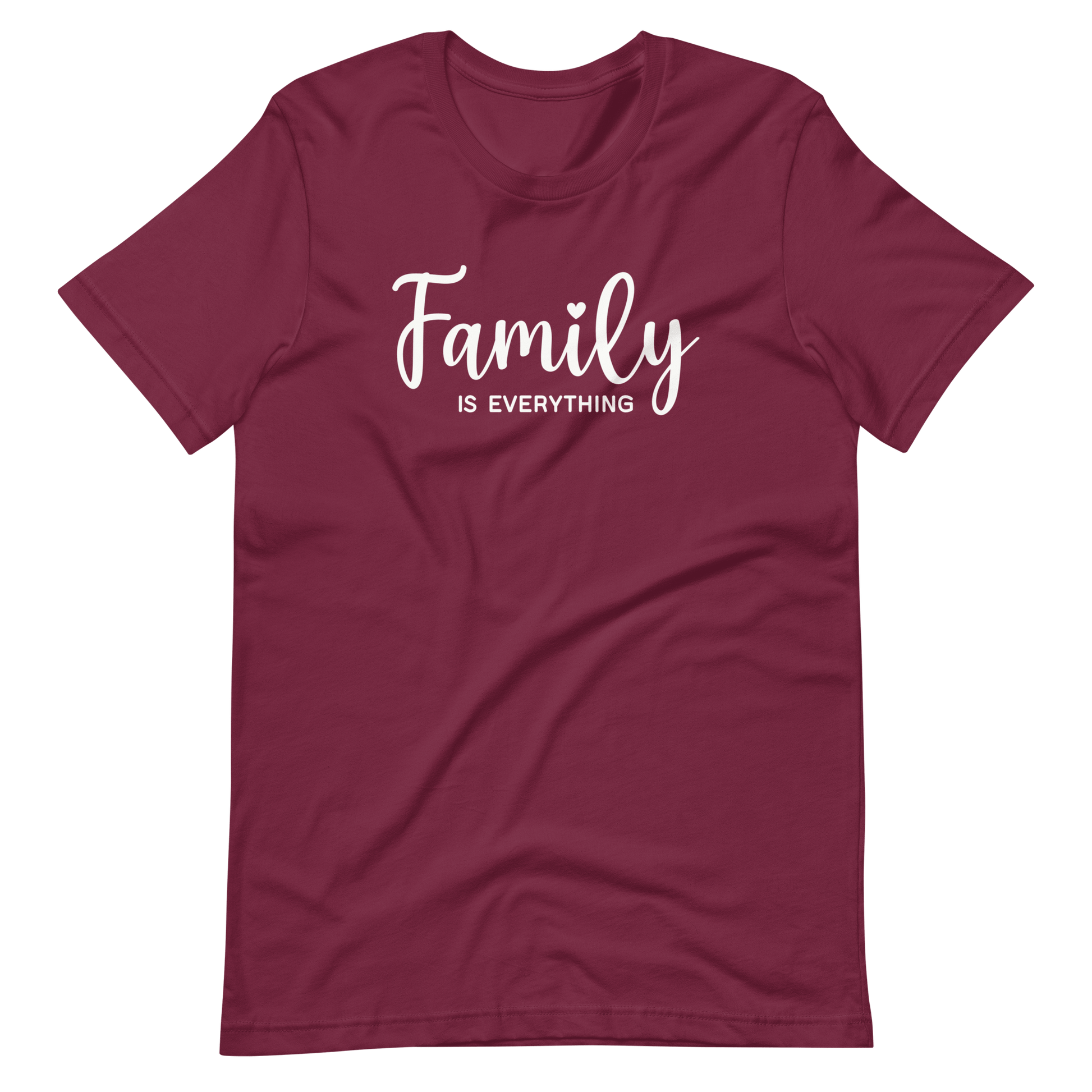 Christian T Shirts Family is Everything Maroon