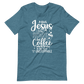 Invincible with Jesus and Coffee Christian T Shirts Heather Deep Teal