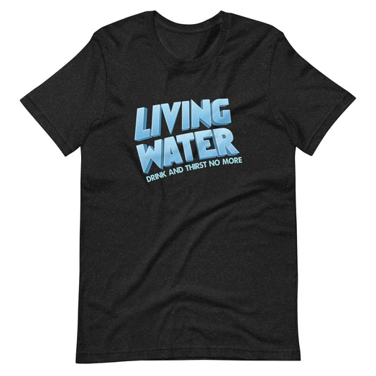 Living Water Christian T Shirts Black Heather