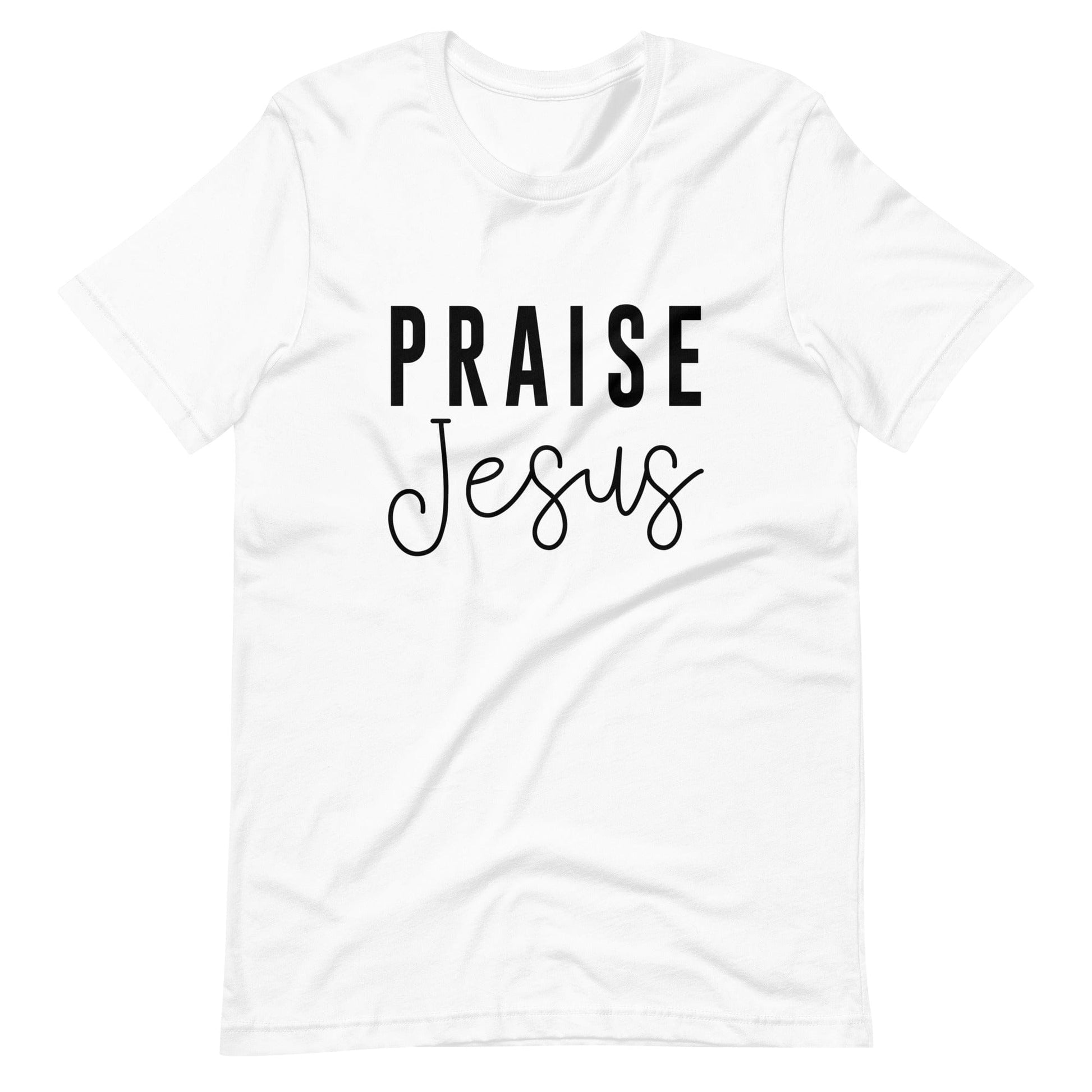 Praise Jesus Christian T Shirts White