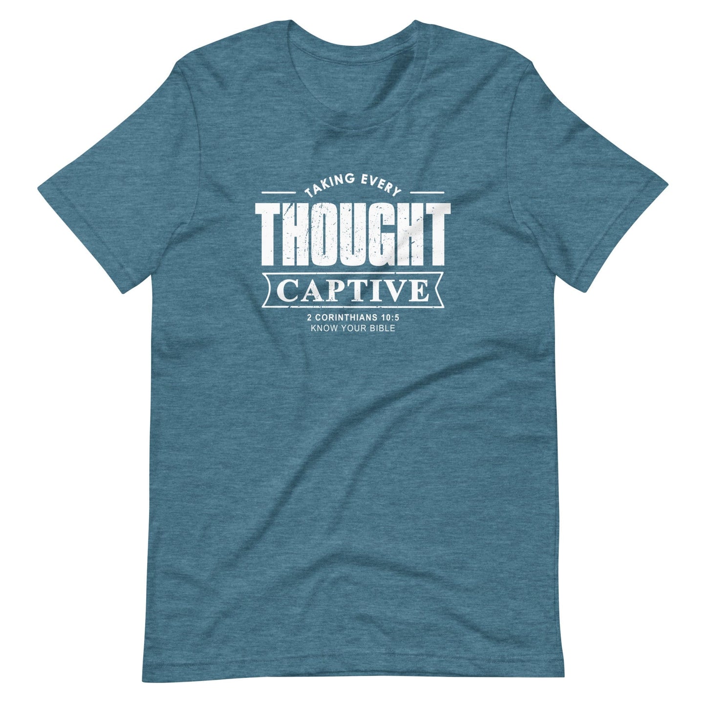 Thought Captive Christian T Shirts Heather Deep Teal