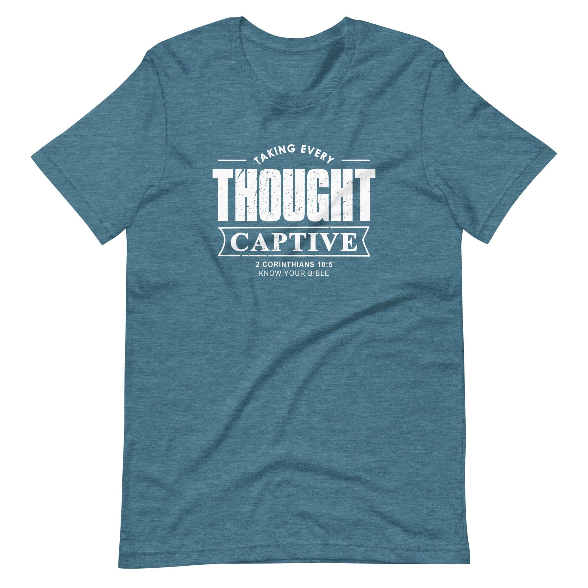Thought Captive Christian T Shirts Heather Deep Teal