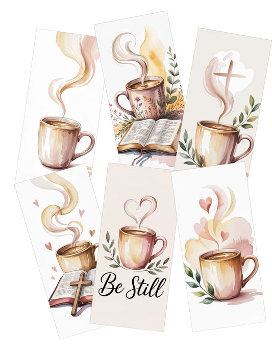 Cozy Faith Coffee Phone Wallpaper Art