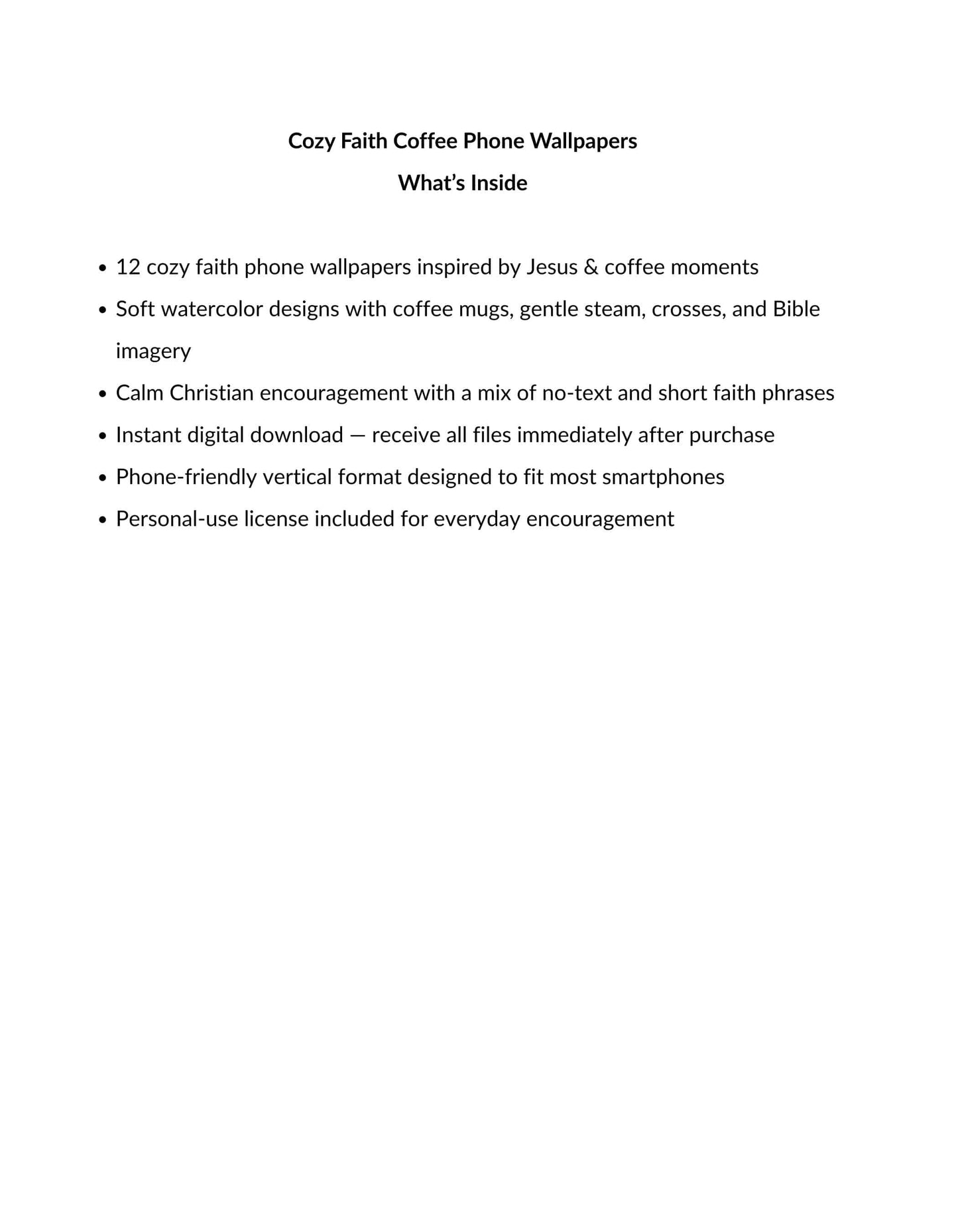 Cozy Faith Coffee Phone Wallpaper Inside