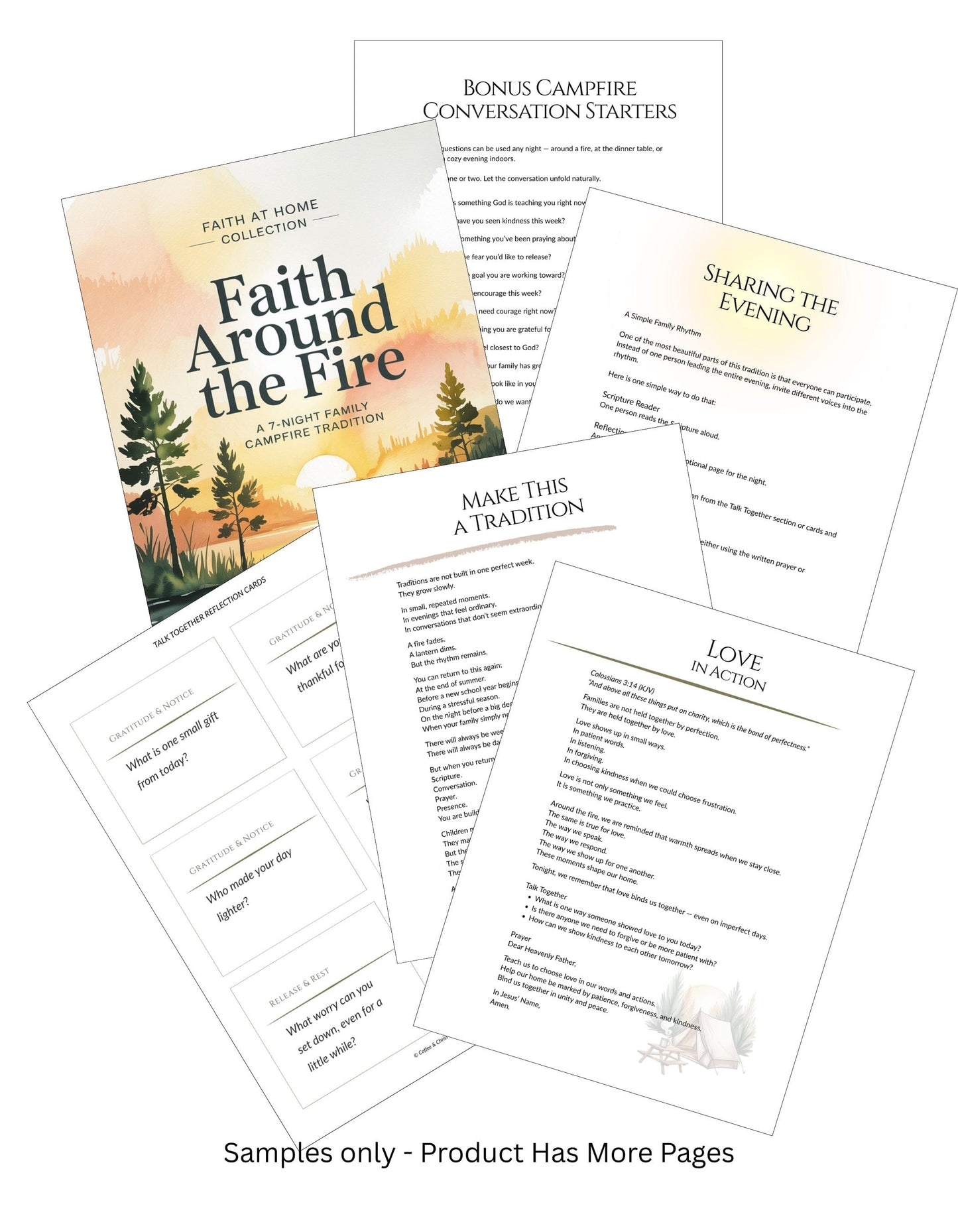 Faith Around the Fire: 7-Night Family Devotional Printable Artwork