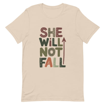 God is Within Her She Will Not Fall T Shirt Soft Cream