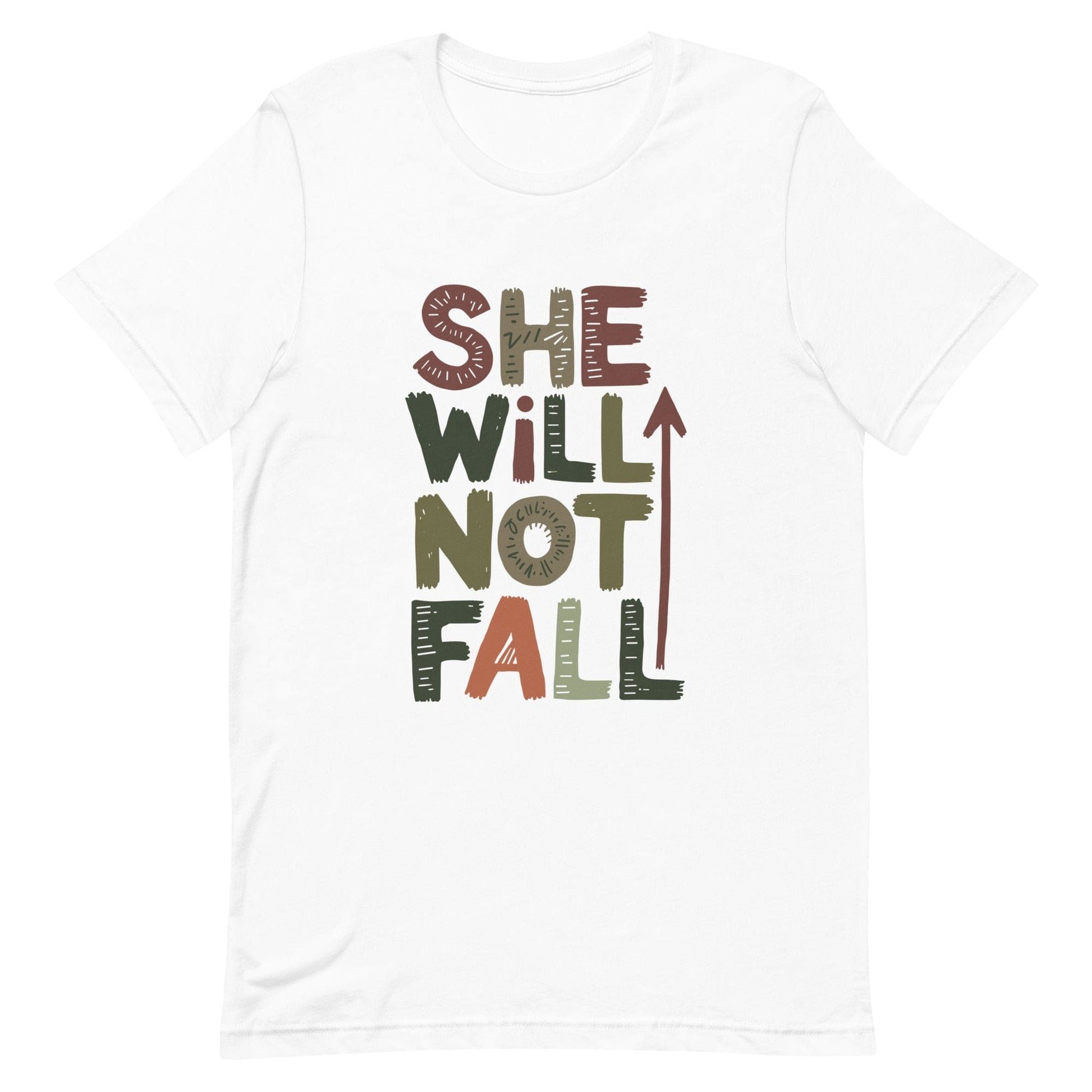 God is Within Her She Will Not Fall T Shirt White