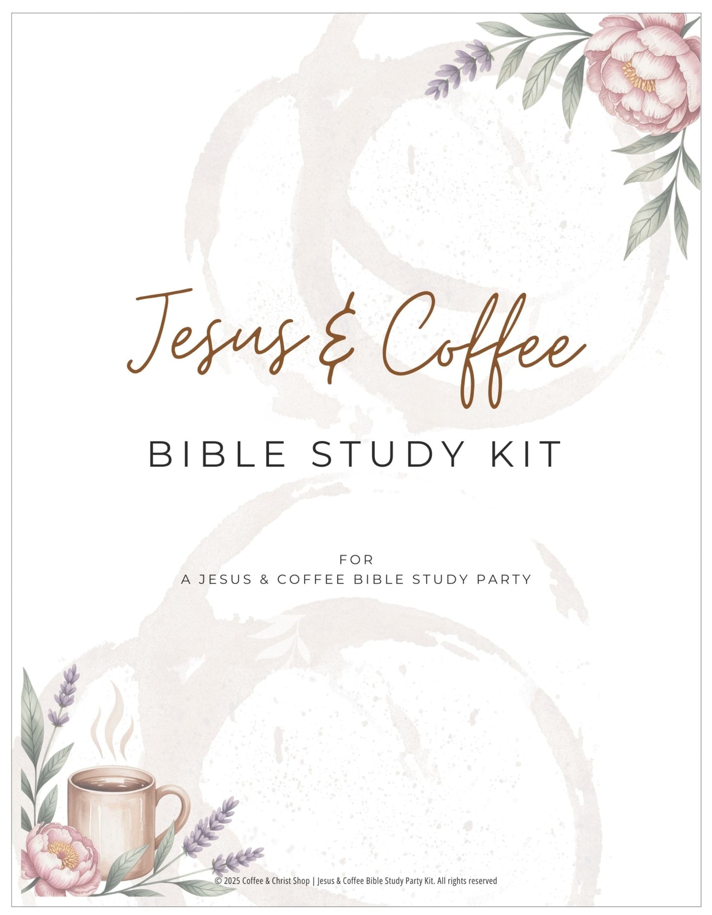 Jesus and Coffee Bible Study Party Kit – Printable PDF