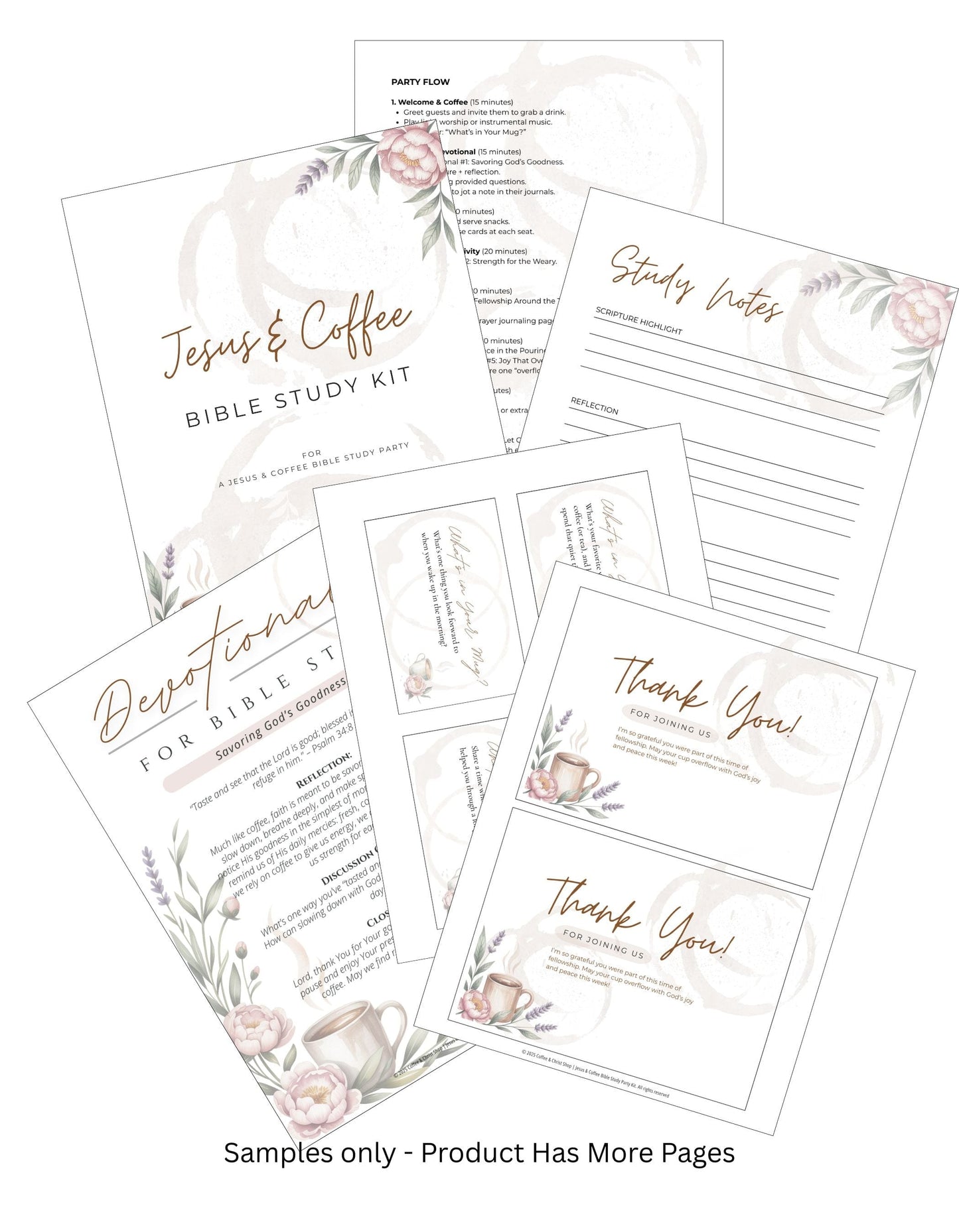 Jesus and Coffee Bible Study Party Kit Artwork