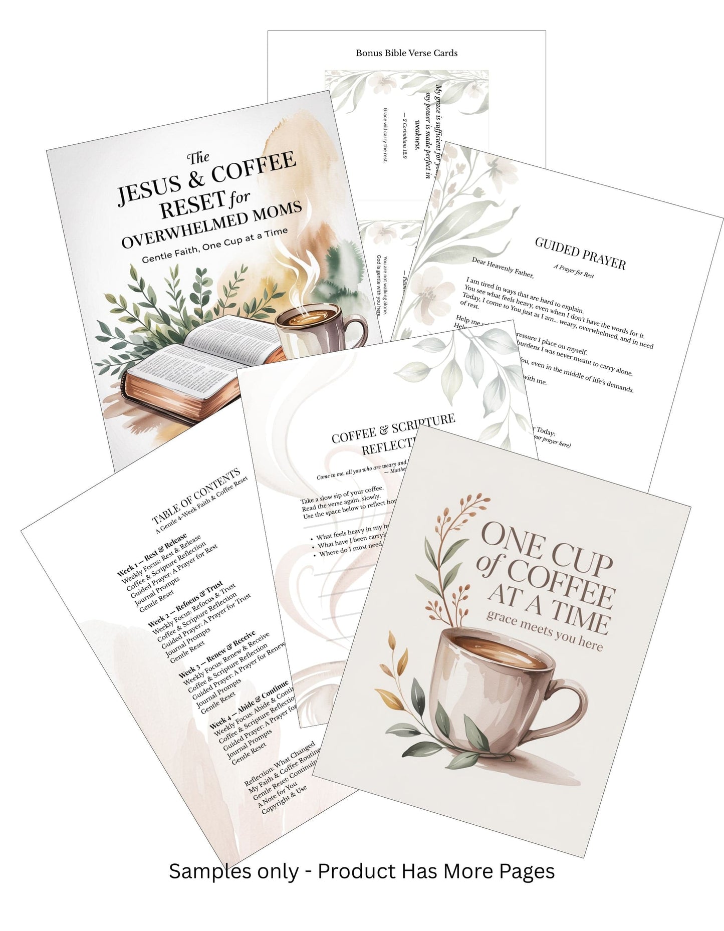 Jesus and Coffee Reset for Overwhelmed Moms Printable Kit