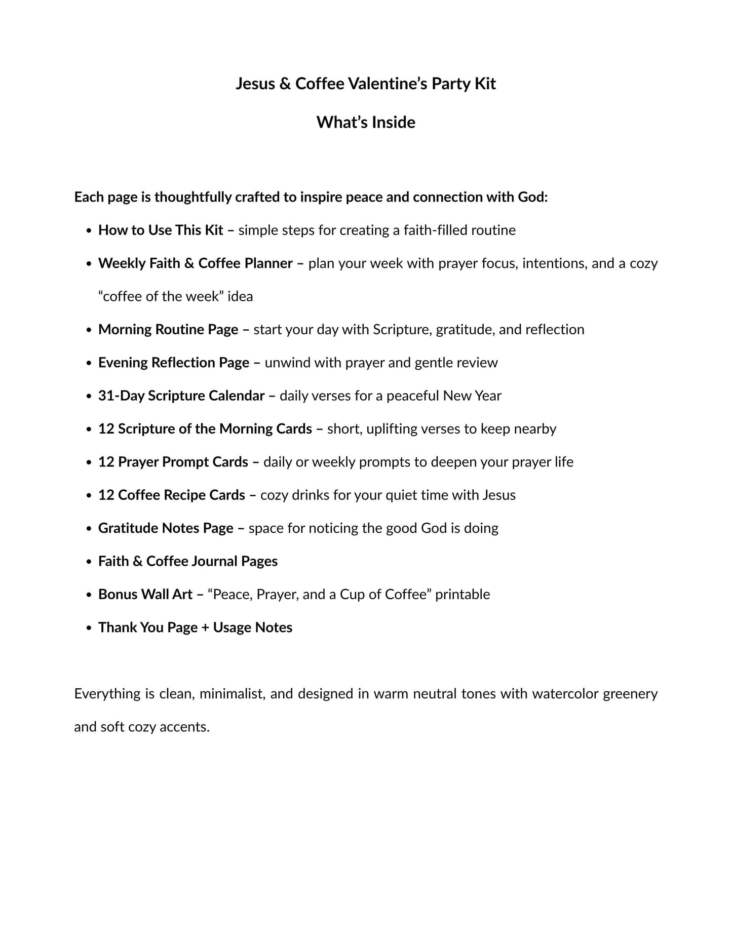 New Year Faith & Coffee Routine Kit – Christian Morning Routine Printable