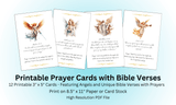 Prayer Cards Printable with Bible Verses About Angels