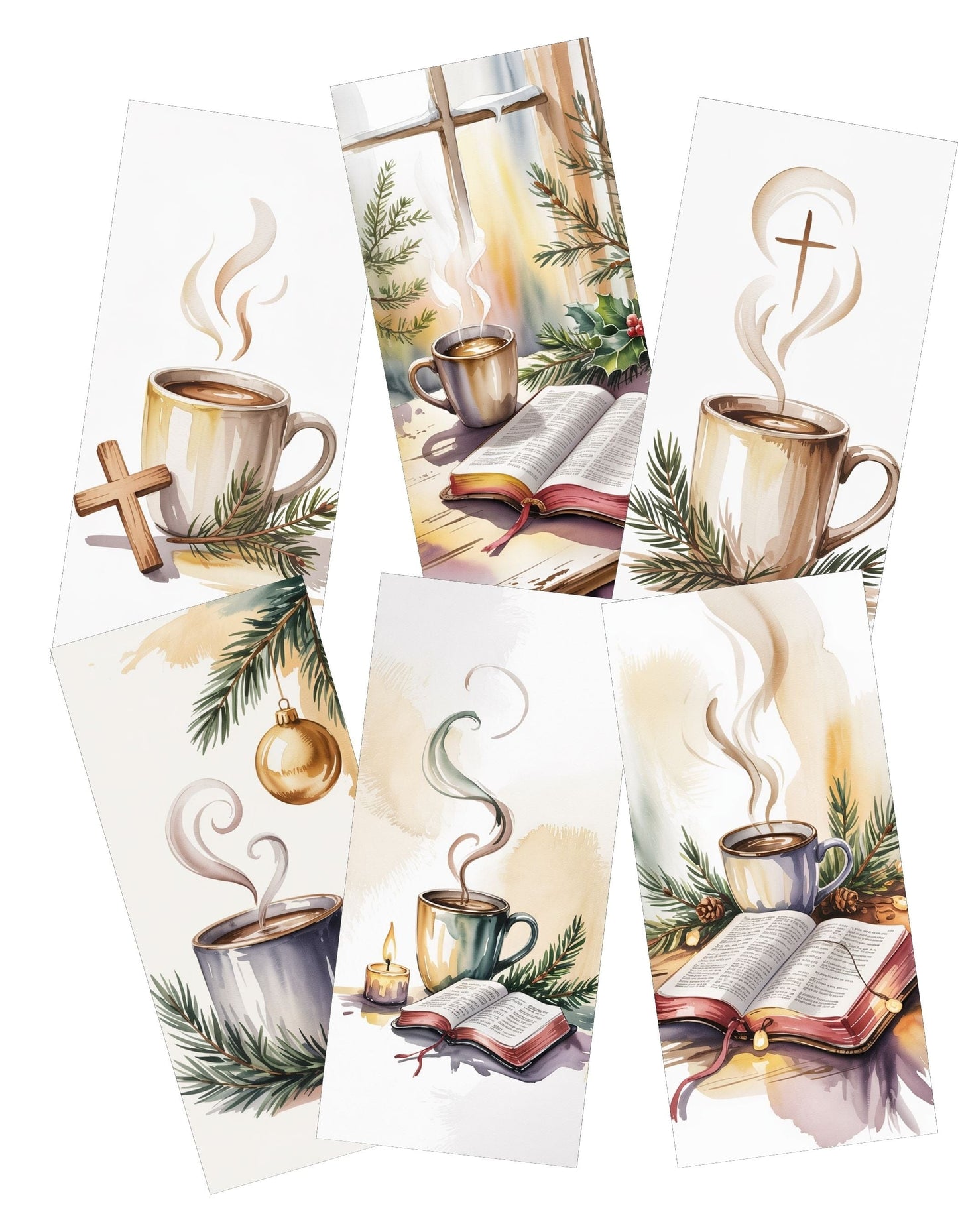 Quiet Christmas with Jesus and Coffee Phone Wallpaper Artwork
