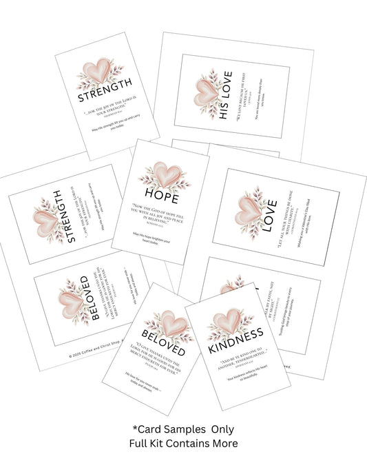 Set of Valentine cards with floral designs and text on a white background