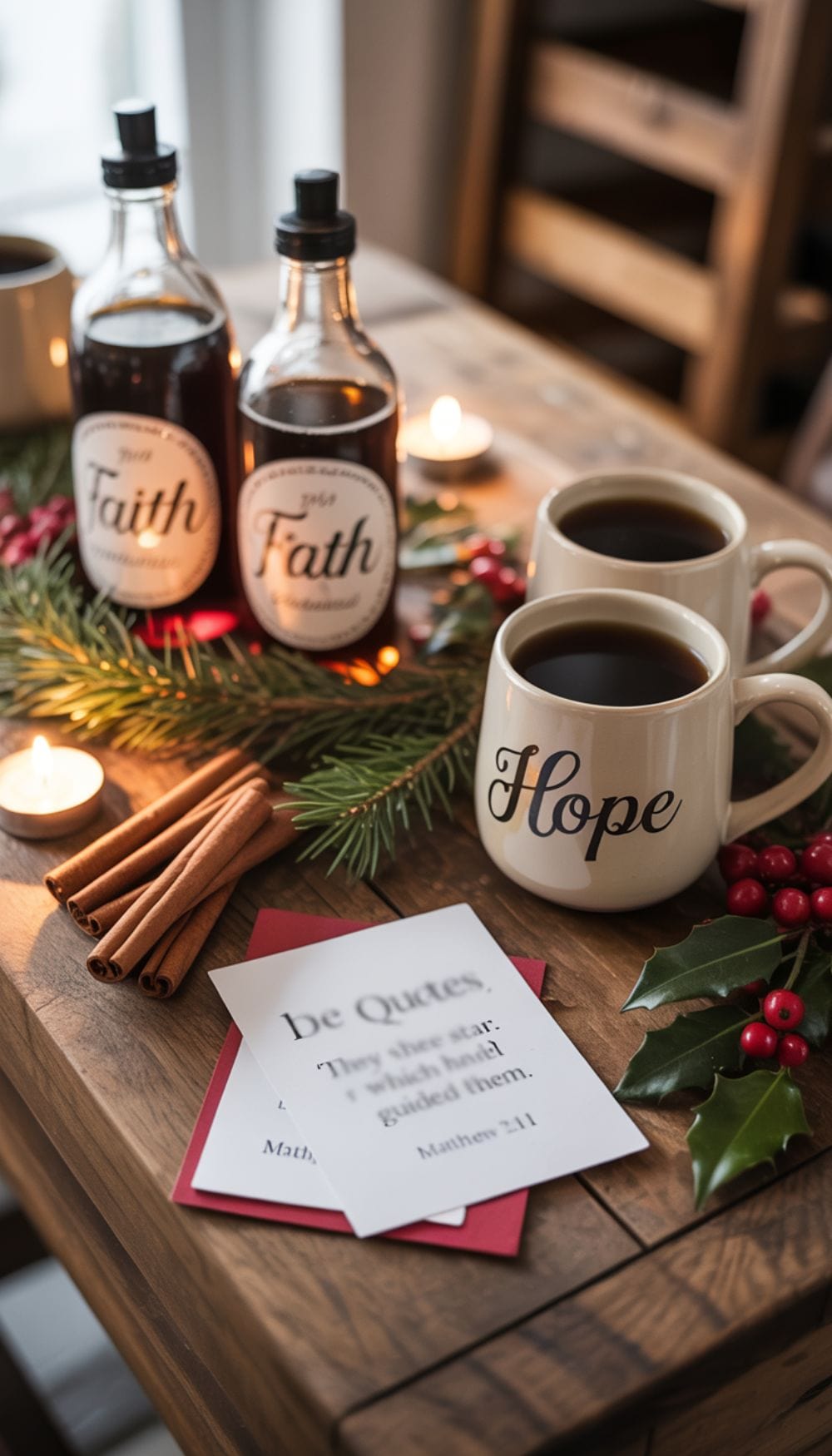 Friends gathered for a Jesus and Coffee Christmas party